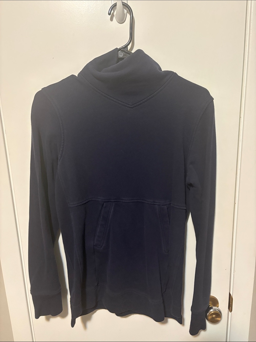 lululemon Navy Blue Funnel-Neck Pullover Hoodie